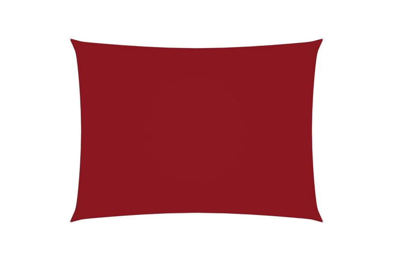 Solseil oxfordstoff rektangulær 4x6 m rød - Rød - Hagemøbler - Solbeskyttelse - Solseil