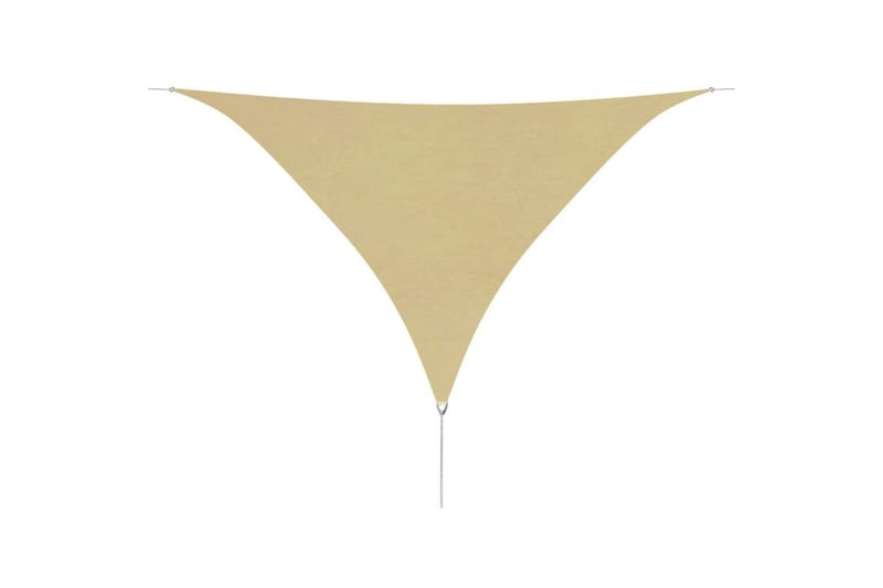 Solseil oxfordstoff trekantet 5x5x5 m beige - Hagemøbler - Solbeskyttelse - Solseil