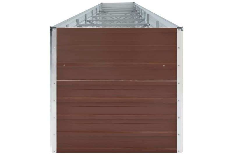 Høybed galvanisert stål 600x80x45 cm brun - Hagemøbler - Tilbehør utendørs - Hagekrukker