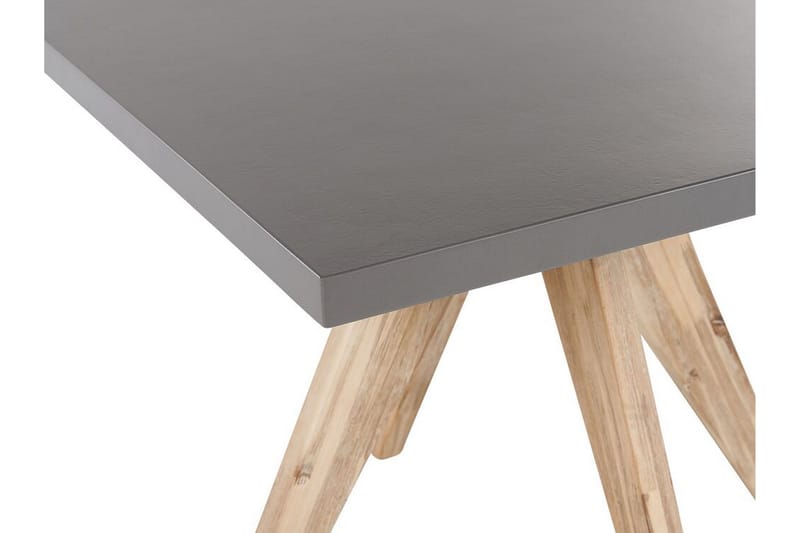 Hagesett med bord og 4 krakker 90 x 90 cm OLBIA - Grå - Hagemøbler - Utegruppe - Cafégrupper