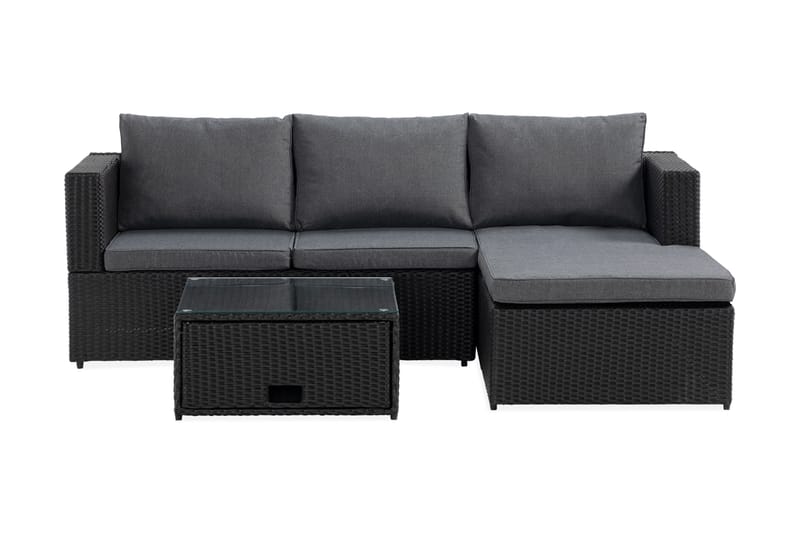 Zick Sofagruppe - Svart - Hagemøbler - Loungemøbler - Lounge sofa