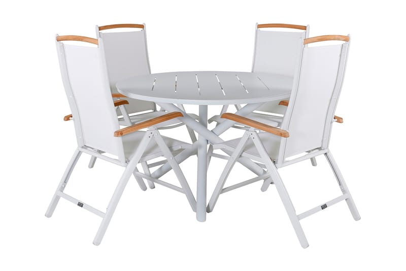 Almedalen Spisebord med 4 Panacotta Spisestoler - Hagemøbler - Utegruppe - Spisegrupper hage