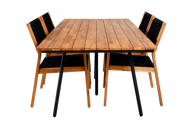 Chasti Spisebord med 4 Johnny Spisestoler - Hagemøbler - Utegruppe - Spisegrupper hage