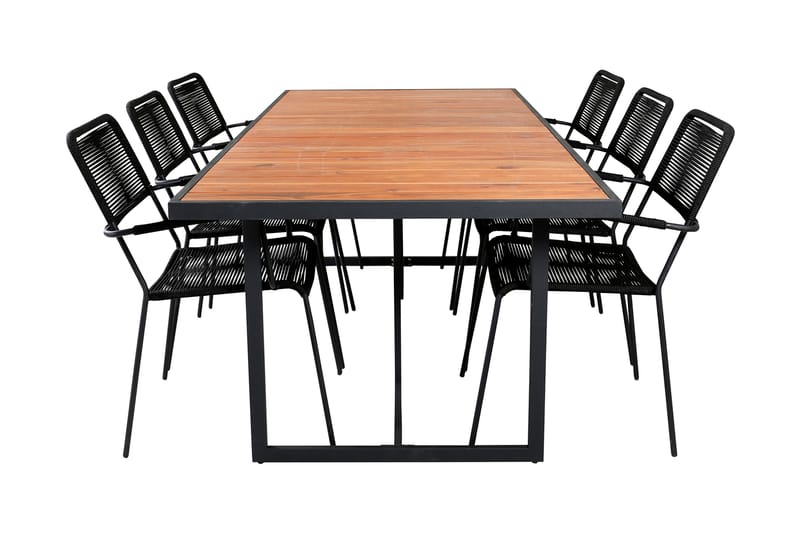 Kingel Spisebord med 6 Linero Karmstoler - Hagemøbler - Utegruppe - Spisegrupper hage