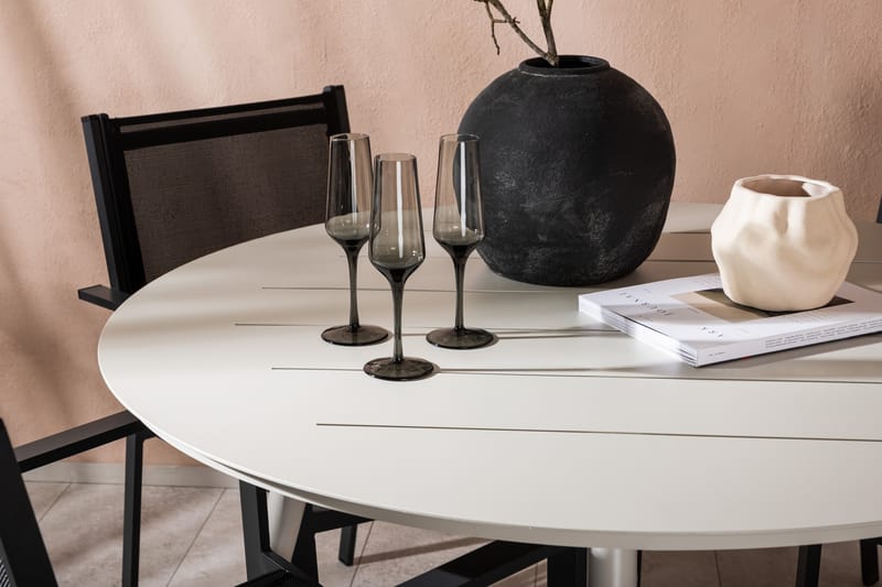 Lina Spisegruppe Rund 120 cm + 6 Copacabana stol - Venture Home - Hagemøbler - Hagegruppe - Spisegrupper hage