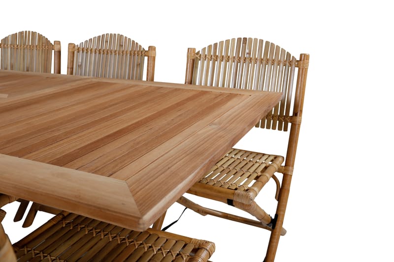 Panacotta Spisebord med 8 Carrien Klappstoler - Hagemøbler - Utegruppe - Spisegrupper hage