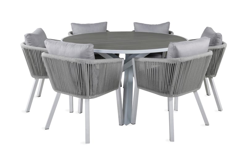 Parma Spisebord med 6 Virya Spisestoler - Venture Home - Hagemøbler - Utegruppe - Spisegrupper hage