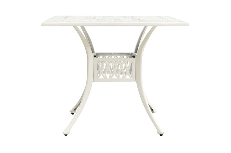 Hagebord hvit 90x90x73 cm støpt aluminium - Hvit - Hagemøbler - Hagebord - Spisebord