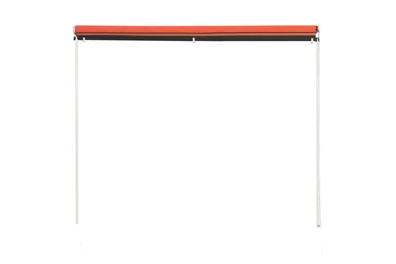 Uttrekkbar markise 250x150 cm oransje og brun - Flerfarget - Hagemøbler - Solbeskyttelse - Markiser