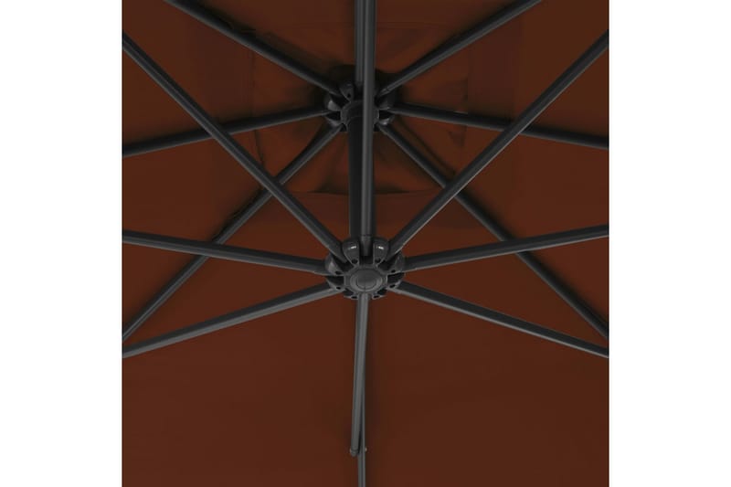 Hengeparasoll med stålstang 300 cm terrakotta - Hagemøbler - Solbeskyttelse - Parasoller
