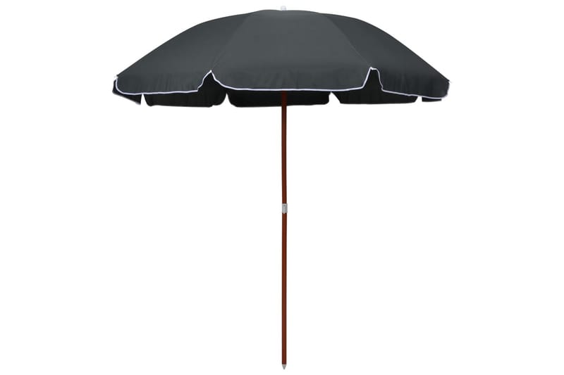 Parasoll med stålstang 240 cm antrasitt - Grå - Hagemøbler - Solbeskyttelse - Parasoller