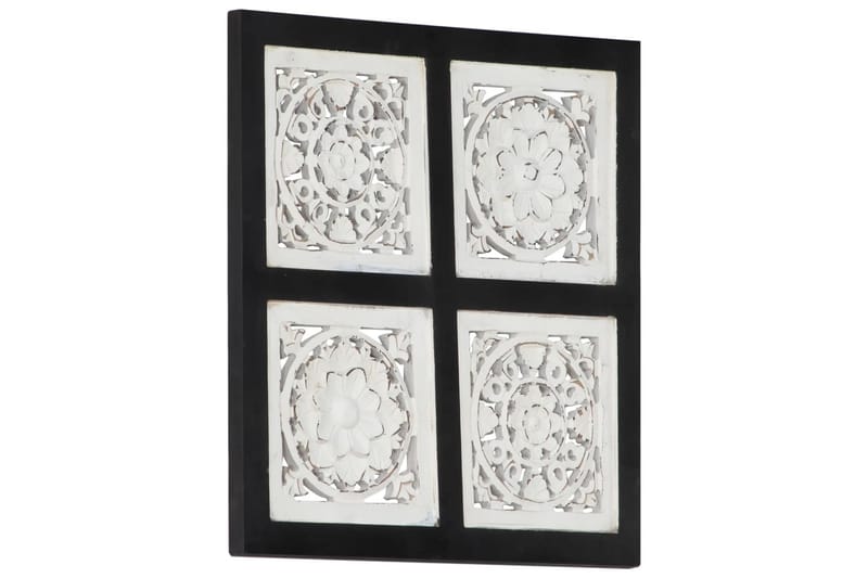 Håndskåret veggpanel MDF 40x40x1,5 cm svart og hvit - Svart - Hus & oppussing - Bygg - Gulv, vegg & tak - Platemateriale & byggeplate - Innvendig panel