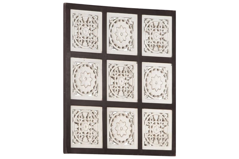 Håndskåret veggpanel MDF 60x60x1,5 cm brun og hvit - Brun - Hus & oppussing - Bygg - Gulv, vegg & tak - Platemateriale & byggeplate - Innvendig panel