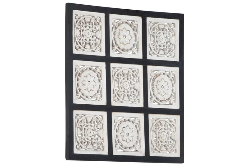 Håndskåret veggpanel MDF 60x60x1,5 cm svart og hvit - Svart - Hus & oppussing - Bygg - Gulv, vegg & tak - Platemateriale & byggeplate - Innvendig panel