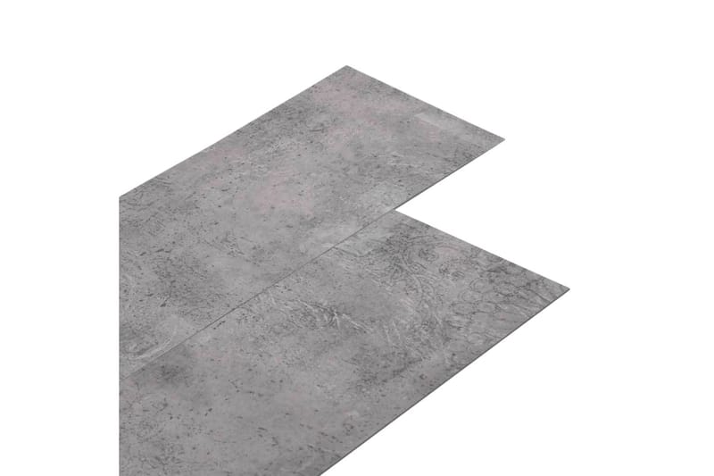 PVC gulvplanker 4,46 m² 3 mm selvklebende sementbrun - Hus & oppussing - Bygg - Gulv, vegg & tak - Gulv - Vinylgulv & plastgulv