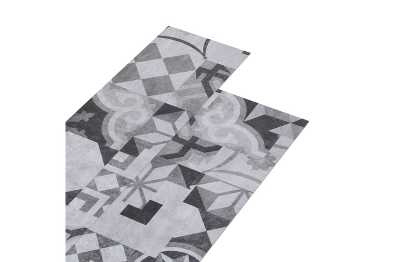 PVC-gulvplanker 5,02 m² 2 mm selvklebende grått mønster - Hus & oppussing - Bygg - Gulv, vegg & tak - Gulv - Vinylgulv & plastgulv