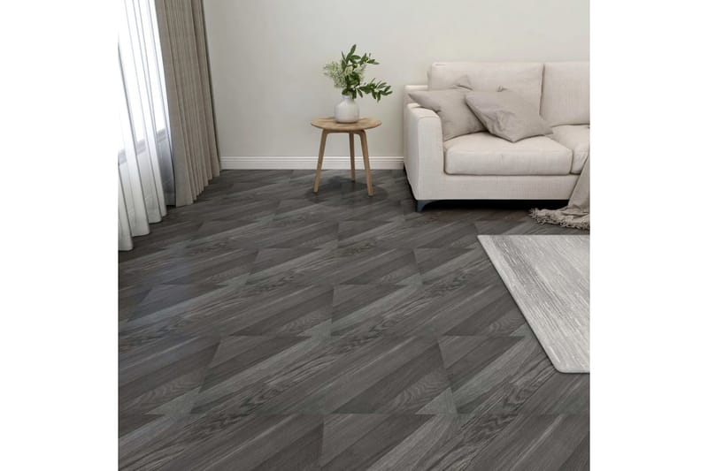 Selvklebende gulvplanker 55 stk PVC 5,11 m² grå stripet - Grå - Hus & oppussing - Bygg - Gulv, vegg & tak - Gulv - Gulvplater & plastplater