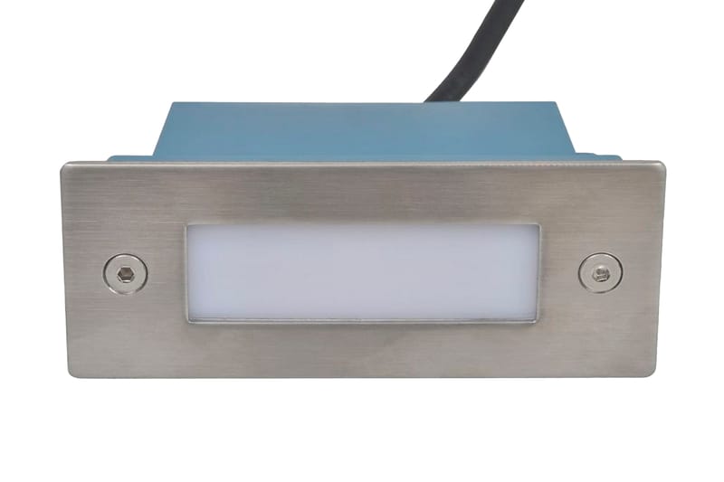 LED-trappelys innfelt 6 stk 44x111x56 mm - Sølv - Hus & oppussing - Bygg - Trapper - Trappebelysning
