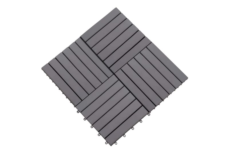 Terrassebord 30 stk gråvasket 30x30 cm heltre akasie - Grå - Hus & oppussing - Bygg - Tre & virke - Heller & terrassevirke - Trehelle & gulvhelle