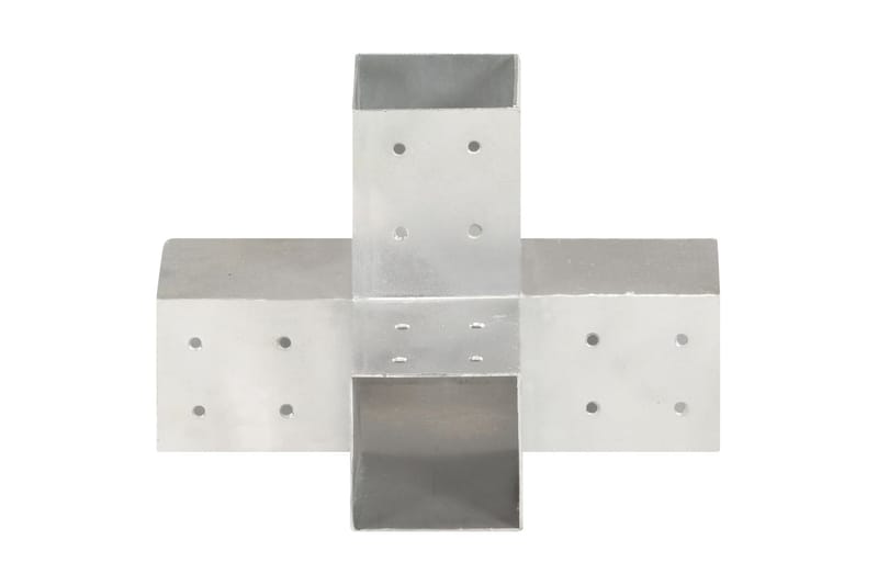 Stolpesko 4 stk X-form galvanisert metall 81x81 mm - Hus & oppussing - Innsynsbeskyttelse & innhegning - Gjerde - Gjerdestolpe