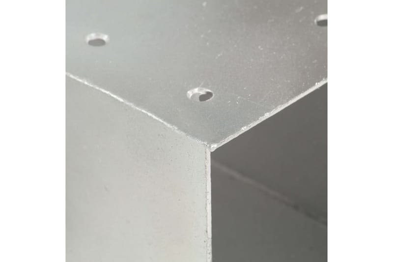 Stolpesko 4 stk Y-form galvanisert metall 81x81 mm - Hus & oppussing - Innsynsbeskyttelse & innhegning - Gjerde - Gjerdestolpe