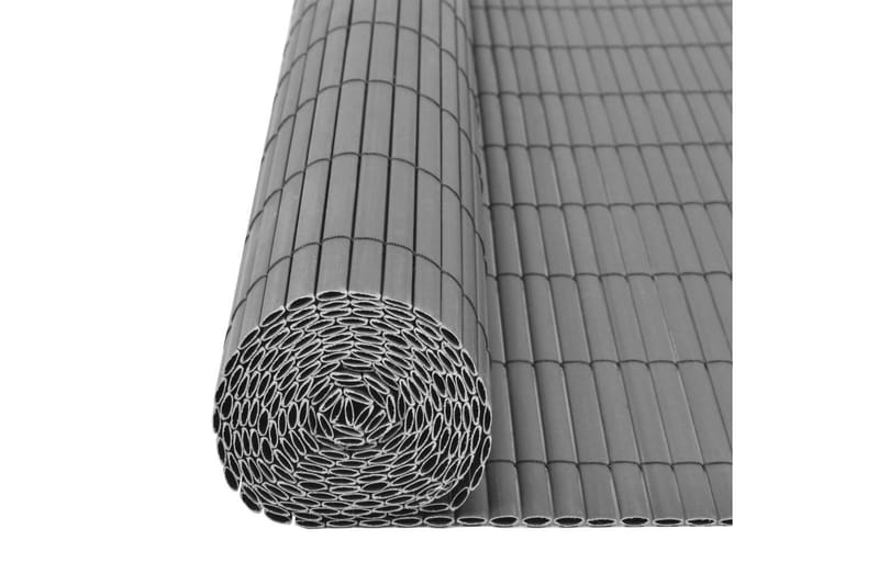 Dobbelsidet hagegjerde PVC 90x300 cm grå - Hus & oppussing - Innsynsbeskyttelse & innhegning - Gjerde - Plastgjerde