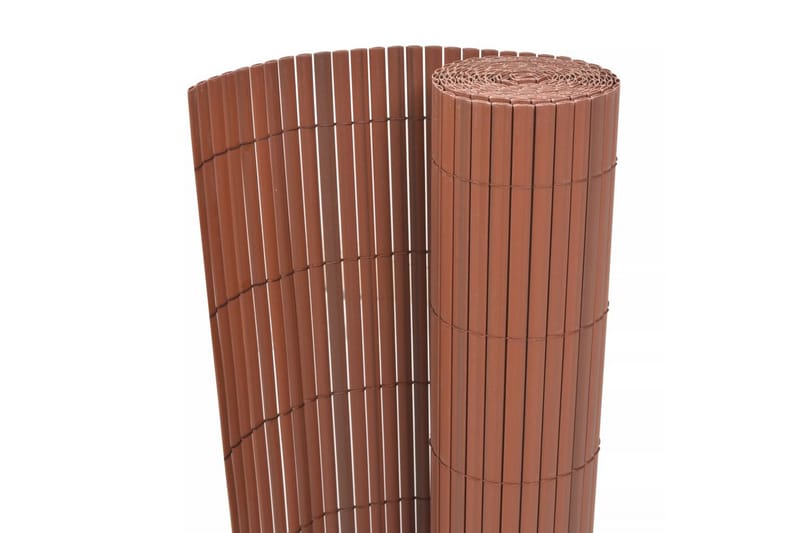 Dobbelsidet hagegjerde PVC 90x500 cm brun - Hus & oppussing - Innsynsbeskyttelse & innhegning - Gjerde - Plastgjerde
