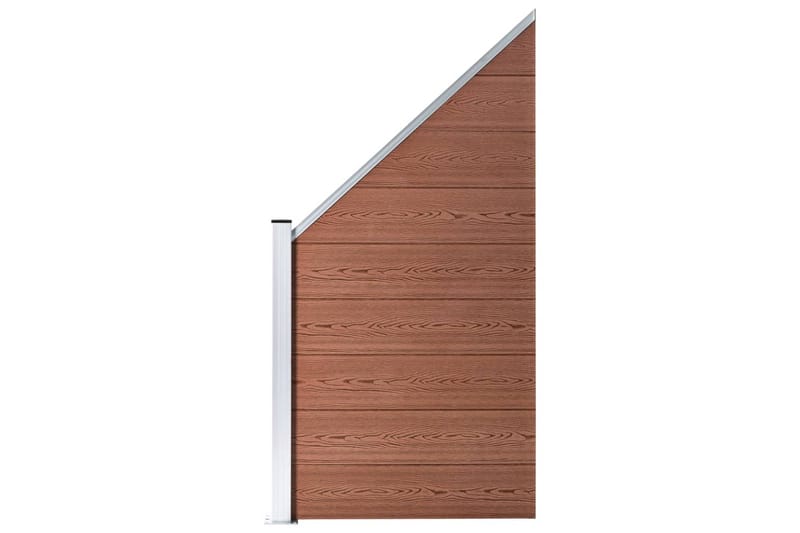Gjerdesett WPC 1 firkantet + 1 slisset 273x186 cm brun - Brun - Hus & oppussing - Innsynsbeskyttelse & innhegning - Gjerde - Tregjerde
