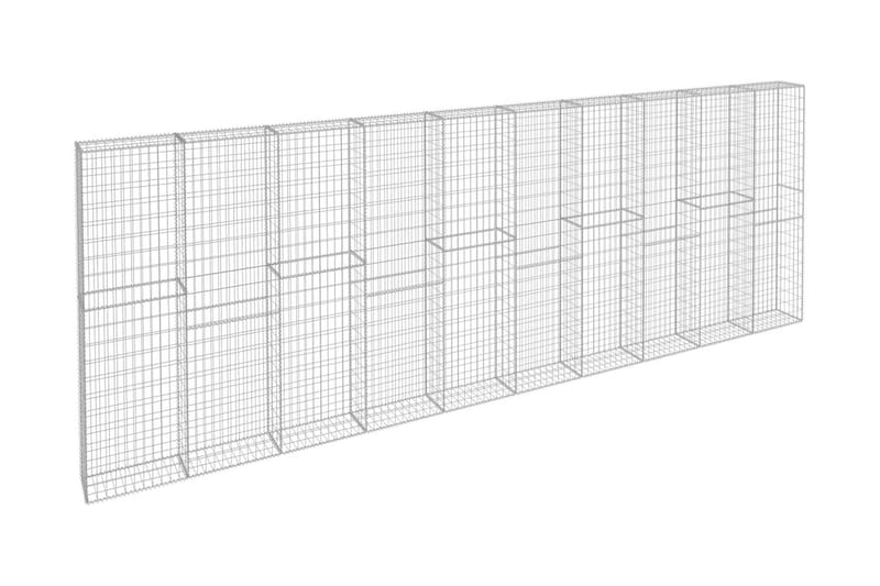 Gabion med topp- og bunndekke galvanisert stål 600x30x200 cm - Hus & oppussing - Innsynsbeskyttelse & innhegning - Mur - Gabion