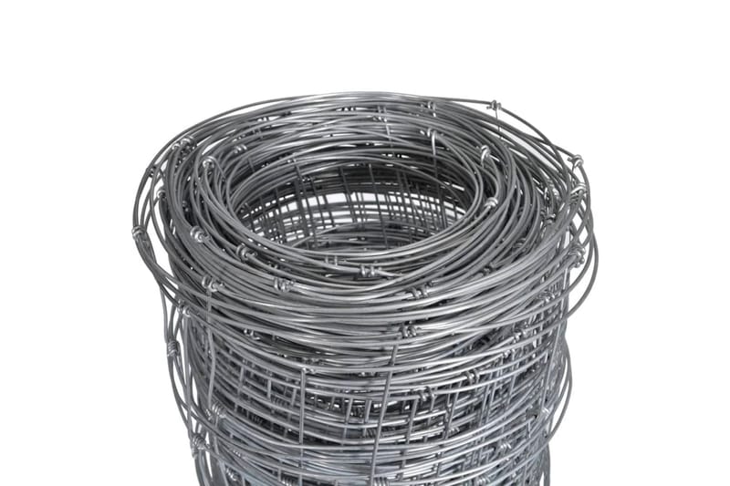Hagegjerde galvanisert stål 50x0,8 m sølv - Silver - Hus & oppussing - Innsynsbeskyttelse & innhegning - Nettinggjerde - Flettverksgjerde