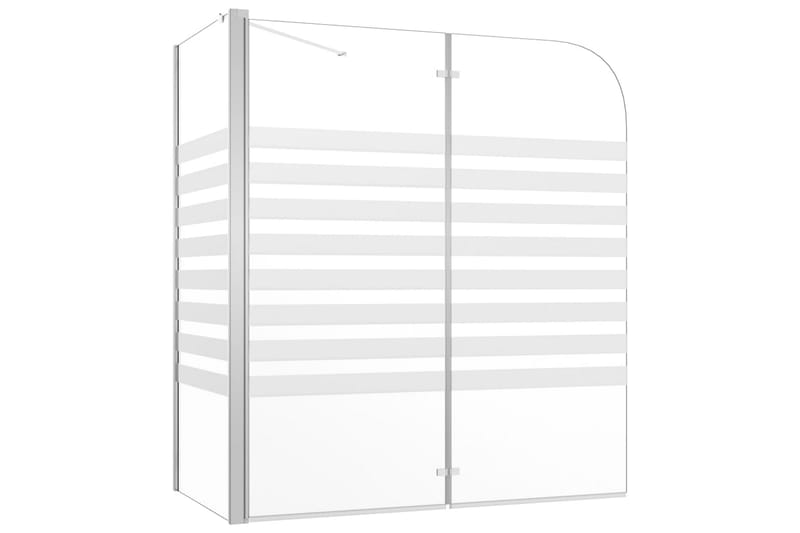 Badekarvegg 120x68x130 cm herdet glass stripet - Oppbevaring - Klesoppbevaring - Garderober & garderobesystem