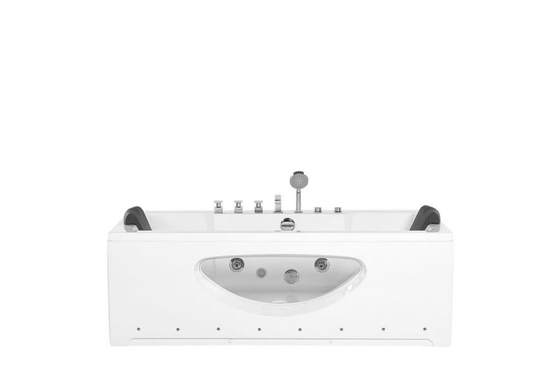 Badekar med LED 170 x 80 cm Hvit HAWES - Hvit - Hus & oppussing - Kjøkken & bad - Baderom - Badekar - Boblebad og massasjebadekar