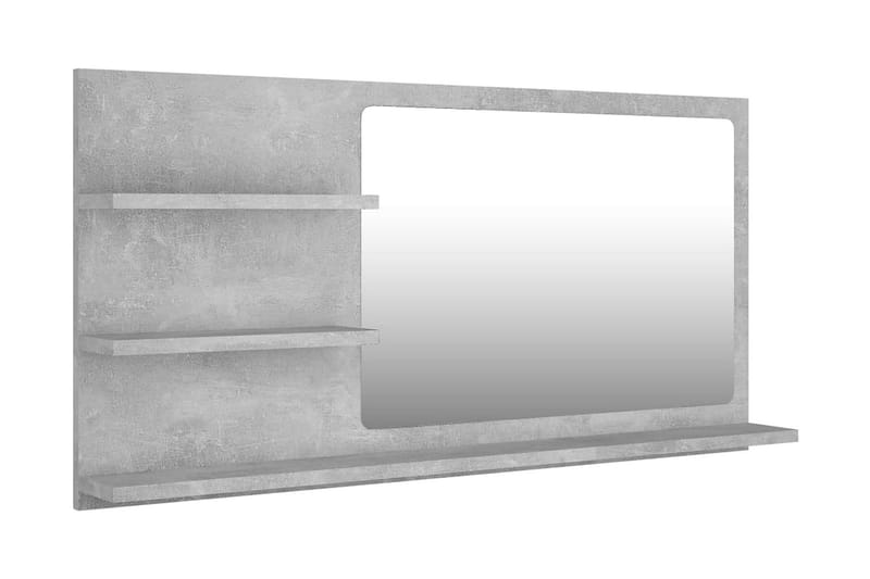 Baderomsspeil betonggrå 90x10,5x45 cm sponplate - Grå - Hus & oppussing - Kjøkken & bad - Baderom - Baderomsmøbler & baderomsinnredning - Baderomsspeil