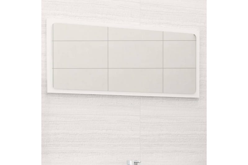 Baderomsspeil høyglans hvit 80x1,5x37 cm sponplate - Hvit - Hus & oppussing - Kjøkken & bad - Baderom - Baderomsmøbler - Baderomsspeil