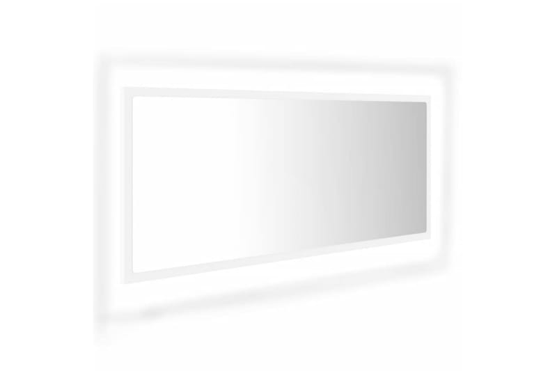 Baderomsspeil LED 100x8,5x37 cm sponplate hvit - Hvit - Hus & oppussing - Kjøkken & bad - Baderom - Baderomsmøbler - Baderomsspeil