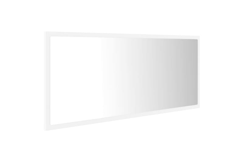 Baderomsspeil LED 100x8,5x37 cm sponplate hvit - Hvit - Hus & oppussing - Kjøkken & bad - Baderom - Baderomsmøbler - Baderomsspeil