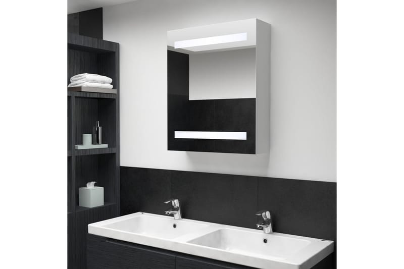 LED-speilskap til bad 50x14x60 cm - Oppbevaring - Oppbevaringsmøbler - Sideboard & skjenker