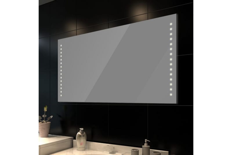 Veggspeil med LED-lys 100 x 60 cm (L x H) - Hus & oppussing - Kjøkken & bad - Baderom - Baderomsmøbler - Baderomsspeil