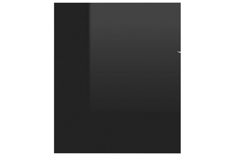 Baderomsmøbelsett 2 stk høyglans svart sponplate - Svart - Hus & oppussing - Kjøkken & bad - Baderom - Baderomsmøbler - Komplette møbelpakker