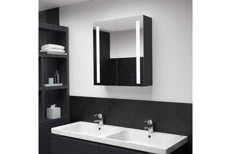 LED-speilskap til bad 62x14x60 cm - Antrasittgrå - Hus & oppussing - Kjøkken & bad - Baderom - Baderomsmøbler & baderomsinnredning - Speilskap