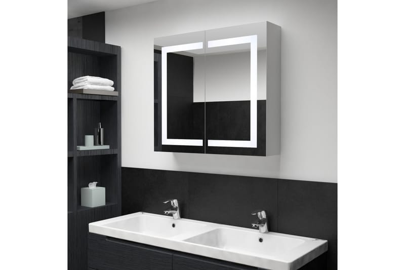 LED-speilskap til bad 80x12,2x68 cm - Hus & oppussing - Kjøkken & bad - Baderom - Baderomsmøbler - Speilskap