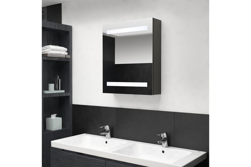 LED-speilskap til bad antrasitt 50x14x60 cm - Antrasittgrå - Hus & oppussing - Kjøkken & bad - Baderom - Baderomsmøbler & baderomsinnredning - Speilskap