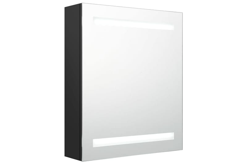 LED-speilskap til bad svart 50x14x60 cm - Svart - Hus & oppussing - Kjøkken & bad - Baderom - Baderomsmøbler - Speilskap