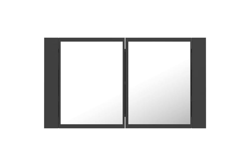 LED-speilskap til baderom grå 80x12x45 cm - Grå - Hus & oppussing - Kjøkken & bad - Baderom - Baderomsmøbler & baderomsinnredning - Speilskap