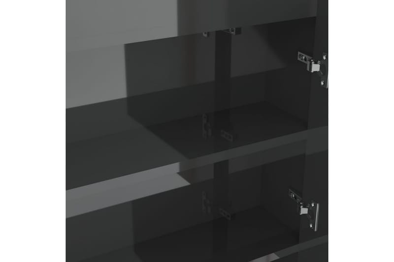 Speilskap til bad 80x15x60 cm MDF skinnende grå - Grå - Hus & oppussing - Kjøkken & bad - Baderom - Baderomsmøbler & baderomsinnredning - Speilskap