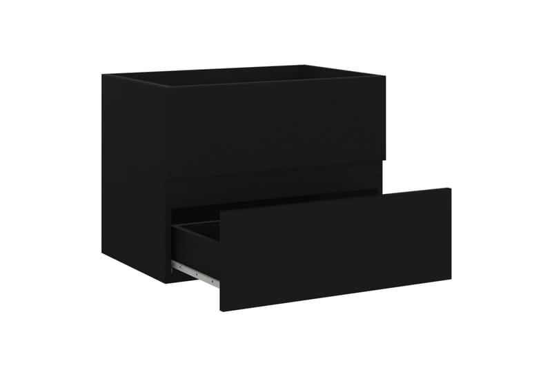 Baderomsmøbler 2 stk svart sponplate - Svart - Hus & oppussing - Kjøkken & bad - Baderom - Baderomsmøbler - Veggskap & høyskap
