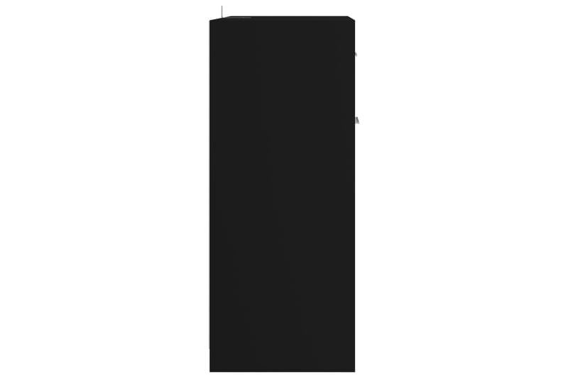 Baderomsskap svart 60x33x80 cm sponplate - Svart - Hus & oppussing - Kjøkken & bad - Baderom - Baderomsmøbler - Veggskap & høyskap