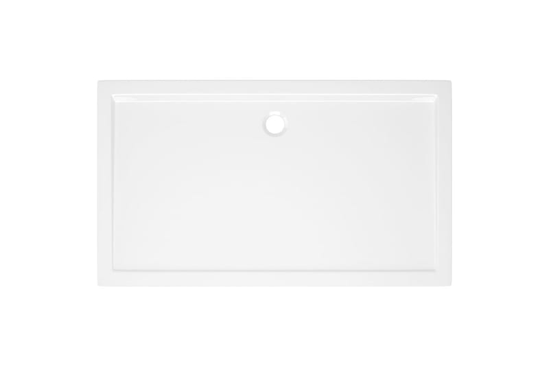 Rektangulært dusjbrett ABS hvit 70x120 cm - Hvit - Hus & oppussing - Kjøkken & bad - Baderom - Baderomstilbehør - Øvrig