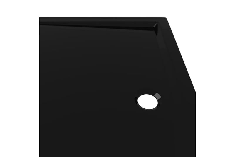 Rektangulært dusjbrett ABS svart 80x110 cm - Svart - Hus & oppussing - Kjøkken & bad - Baderom - Baderomstilbehør - Øvrig