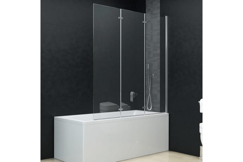 Leddet dusjdør med 3 paneler ESG 130x138 cm - Hus & oppussing - Kjøkken & bad - Baderom - Dusjer - Dusjvegger